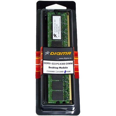 оперативная память Digma DDR2 512Mb PC-6400 800MHz