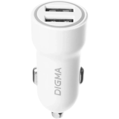 автомобильное зарядное устройство Digma DGC1C2LX22WH