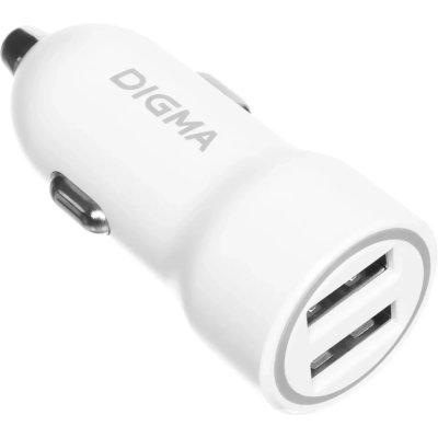 автомобильное зарядное устройство Digma DGC1C2LX22WH