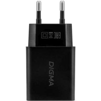 сетевое зарядное устройство Digma DGW2D0F110BK