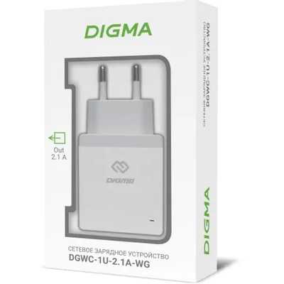 сетевое зарядное устройство Digma DGWC-1U-2.1A-WG