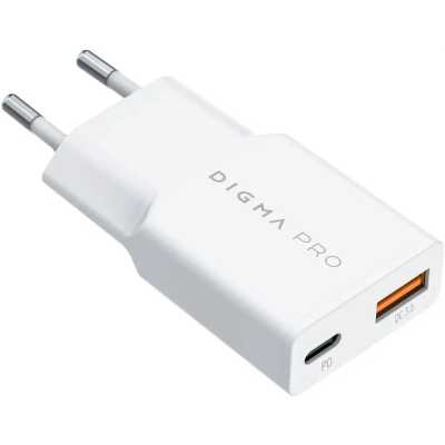 сетевое зарядное устройство Digma DPW2A2GX11WH