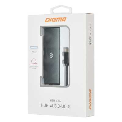 разветвитель USB Digma HUB-4U3.0-UC-G