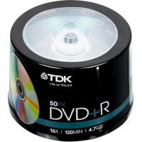 диск DVD-R TDK 4,7Gb 16x 50шт Cake box