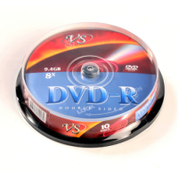 диск DVD+R VS 9.4Gb 8х 10шт Cake Box Double Sided