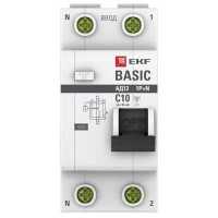 EKF АД-12 Basic 2П 30 мА C 4.5 кА AC электронный 10 А DA12-10-30-bas