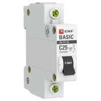 автоматический выключатель EKF ВА 47-29 1P (C) 4.5kA 25 А mcb4729-1-25C