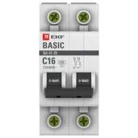 EKF ВА 47-29 2P (C) 4.5kA 16 А mcb4729-2-16C