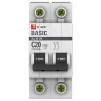 EKF ВА 47-29 2P (C) 4.5kA 20 А mcb4729-2-20C