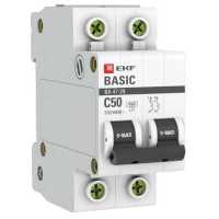 автоматический выключатель EKF ВА 47-29 2P (C) 4.5kA 50 А mcb4729-2-50C