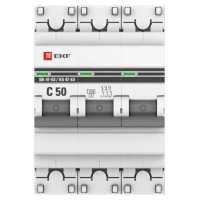 автоматический выключатель EKF ВА 47-63 3P (C) 4.5kA 50 А mcb4763-3-50C-pro