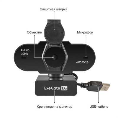 веб-камера ExeGate BlackView C931 FullHD AF