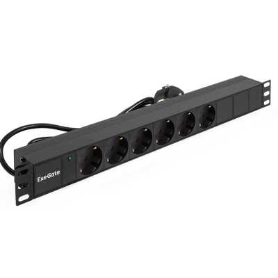 блок розеток Exegate ServerPro PDU-19H603 Al-6S-EU2.5CU