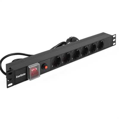 блок розеток ExeGate ServerPro PDU-19H606 Al-6S-EU2CU-SW-O