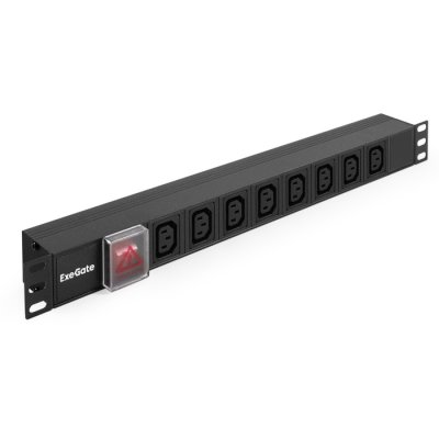 блок розеток Exegate ServerPro PDU-19H808 Al-8С13-C14-SW