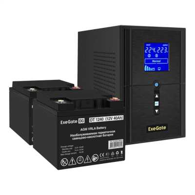 ИБП ExeGate SineTower SZ-1000.LCD.AVR.2SH.1C13.USB EX296793RUS