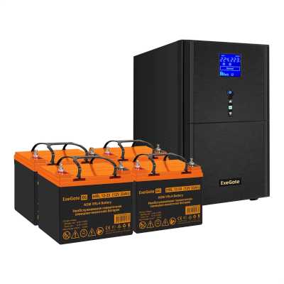 комплект ИБП ExeGate SineTower SZ-3000.LCD.AVR.3SH.1C13.RJ.USB EX296861RUS