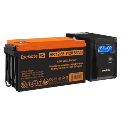 комплект ИБП ExeGate SineTower SZ-600.LCD.AVR.1SH EX296776RUS