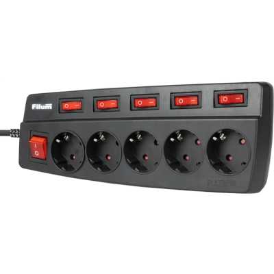 сетевой фильтр Filum FL-SPL5-1.8M-BL