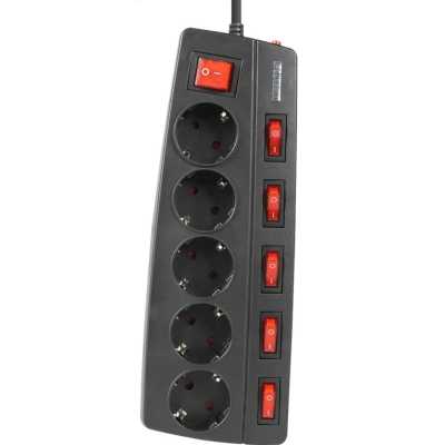 сетевой фильтр Filum FL-SPL5-3.0M-BL