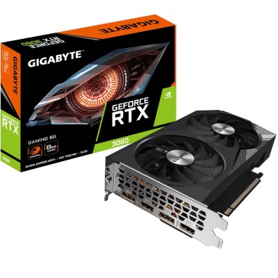 видеокарта GigaByte nVidia GeForce RTX 3060 8Gb GV-N3060GAMING-8GD