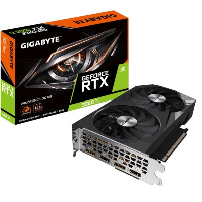 видеокарта GigaByte nVidia GeForce RTX 3060 Ti 8Gb GV-N306TWF2OC-8GD rev. 2.0