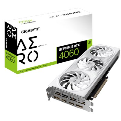 GigaByte nVidia GeForce RTX 4060 8Gb GV-N4060AERO OC-8GD