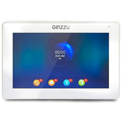видеодомофон Ginzzu MPI-0701 White