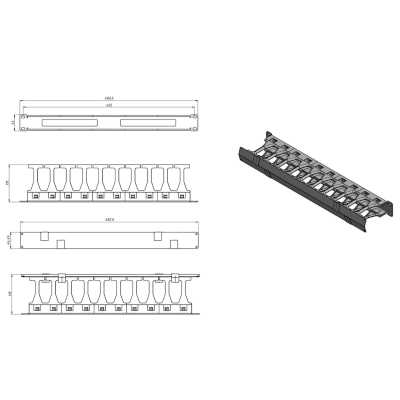 Hyperline CMF-1U-FPL106-MCOV-RAL9005