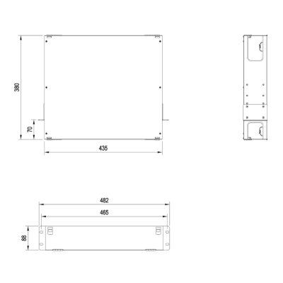 Hyperline FO-19BX-2U-F0-6xSLT-W120H32-EMP