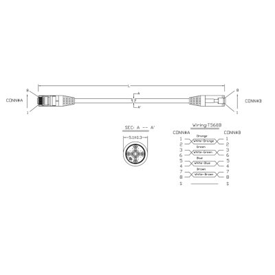 Hyperline PC-LPM-STP-RJ45-RJ45-C5e-10M-LSZH-GY