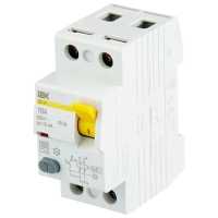 автомат дифференциальный IEK 10мА тип AC ВД1-63 2 полюса 16 А MDV10-2-016-010