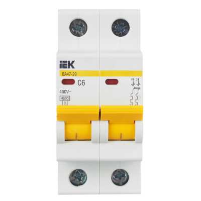 IEK ВА47-29 2P C 6А MVA20-2-006-C