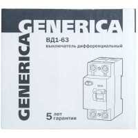 выключатель дифференциальный (УЗО) IEK ВД1-63 2Р 63А 30мА Generica MDV15-2-063-030