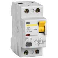 выключатель дифференциальный (УЗО) IEK ВД1-63 2Р 63А 30мА MDV10-2-063-030