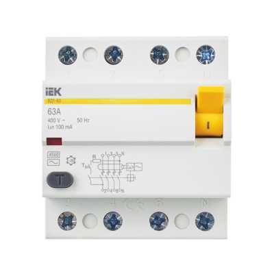 IEK ВД1-63 4Р 63А 100мА MDV10-4-063-100