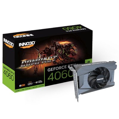 Inno3D nVidia GeForce RTX 4060 Compact 8Gb N40601-08D6-173050N