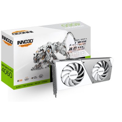 Inno3D nVidia GeForce RTX 4060 Twin X2 OC White 8Gb N40602-08D6X-173051W