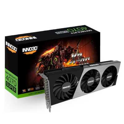 видеокарта Inno3D nVidia GeForce RTX 4070 Super X3 OC 12Gb N407S3-126XX-186162L