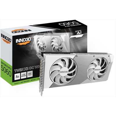 Inno3D nVidia GeForce RTX 5060 Twin X2 OC White 8Gb N50602-08D7X-195070W