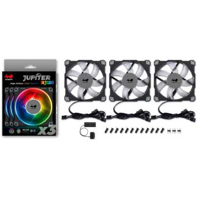 кулер InWin Jupiter AJ120 RGB 3 pack Black