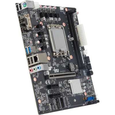 Материнская плата iRU H610M-VHD/D4M.2, LGA1700, Intel H610, 2xDDR4, 4xSATA, 1xM.2, 1xPCIe 2.0 x16, DisplayPort, HDMI, D-Sub, 1x1Gb LAN, 3x3.5 мм, 5.1, microATX, фото2