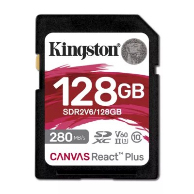 карта памяти Kingston Canvas React Plus 128GB SDR2V6/128GB
