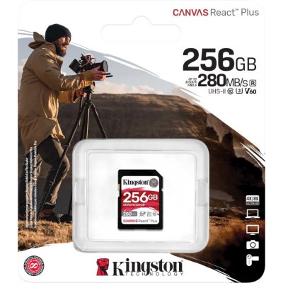 карта памяти Kingston Canvas React Plus 256GB SDR2V6/256GB