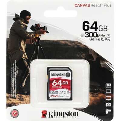 карта памяти Kingston Canvas React Plus 64GB SDR2/64GB