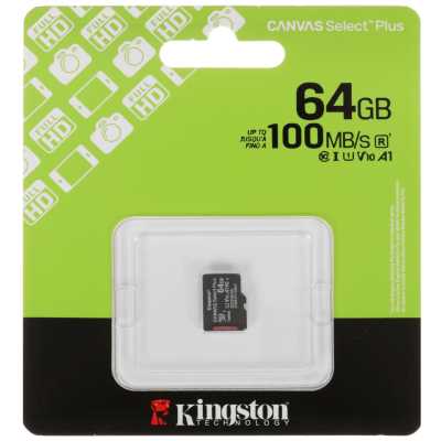 карта памяти Kingston Canvas Select Plus 64GB SDCS3/64GBSP