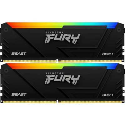 оперативная память Kingston Fury Beast RGB KF432C16BB2AK2/16WP