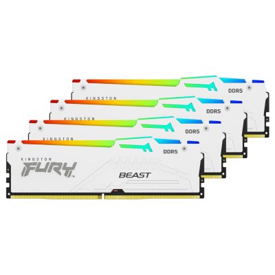оперативная память Kingston Fury Beast White RGB KF552C40BWAK4-128