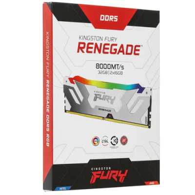 оперативная память Kingston Fury Renegade Silver/White RGB XMP KF580C38RWAK2-32