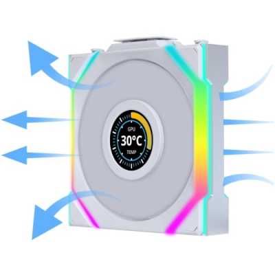 кулер Lian Li Uni Fan SL Wireless 120 LCD Reverse ARGB White 1 Pack